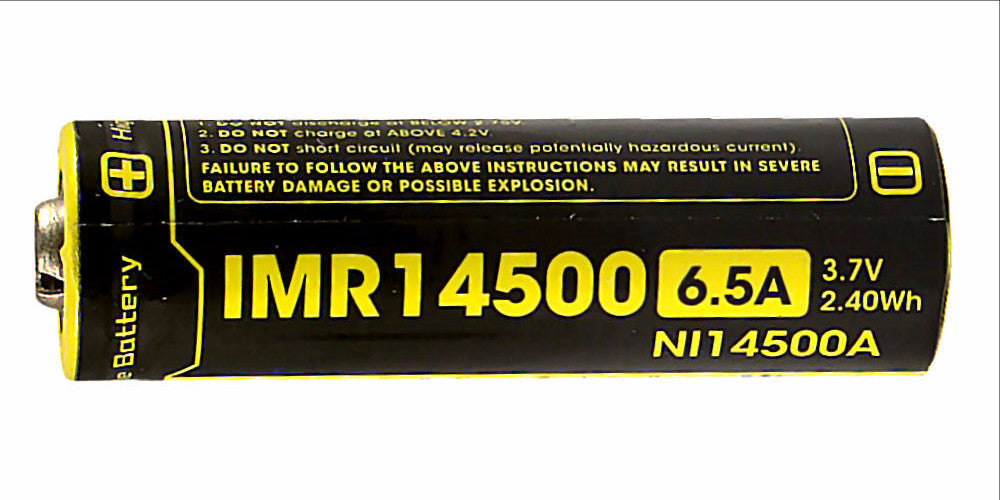 Nitecore 650mAh Li-Mn IMR 14500 Rechargeable Battery