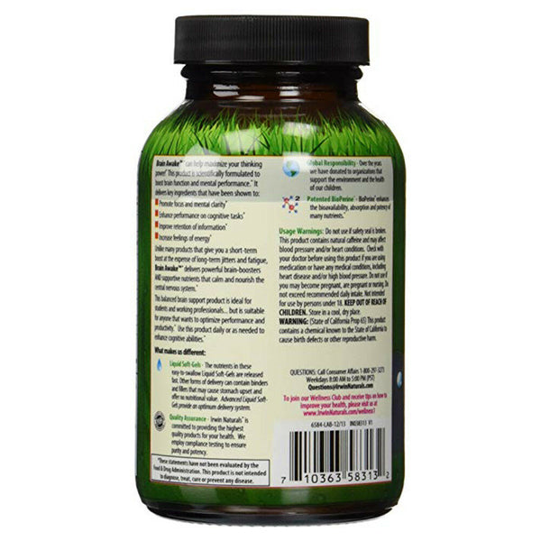 Irwin Naturals Brain Awake, 60 ct – LightJunction