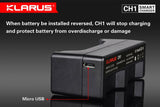 Klarus CH1 Li-ion Ni-MH Battery Smart Charger USB Power Bank AA  AAA C 18650