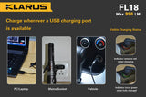 Klarus FL18 CREE XM-L2 U2 LED Rechargeable Flashlight - 950 Lumens