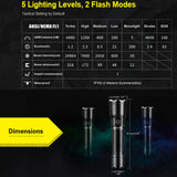 Klarus XT21X Tactical Flashlight, Rechargeable LED Light 4000 Lumens