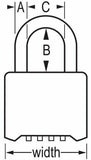 Master Lock Padlock 175D - 4 Digit Re-settable Combination Padlock