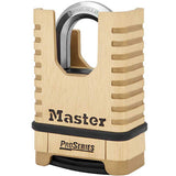 Master Lock 1177D Shrouded Brass ProSeries Resettable Combination Padlock