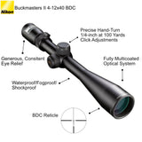 Nikon Buckmasters II 4-12x40 BDC Rifle Scope - Black
