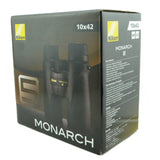 Nikon 7577 Monarch 5 10x42 ATB Premium ED Glass Central Focus Binoculars, Black