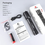 Klarus A1 USB C Rechargeable Tactical Flashlight, 1100 Lumens LED Handheld Light