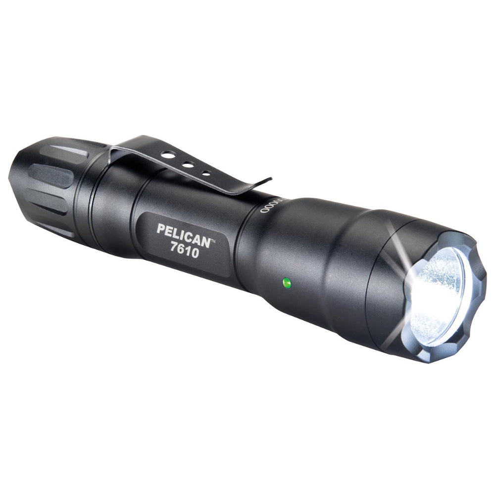 Pelican 7610 Tactical Flashlight 1018 Lumen LED Programmable Light, Black