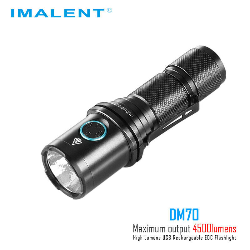 Imalent DM70 Flashlight LED Light with USB Rechargeable Battery Compact 4500 Lumens EDC Light