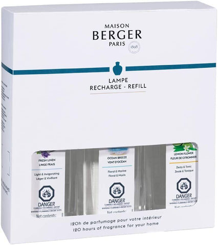 Maison Berger Lampe Berger Trio Pack Refill Fragrance Home Oil Diffuser (Fresh)