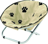 Etna Paw Print Round Folding Pet Cot Paw Pattern Mini Chair Collapsible