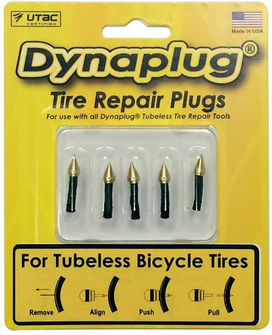 Dynaplug Bicycle Tubeless Tire Repair, Pack of 5, Soft Nose Tip