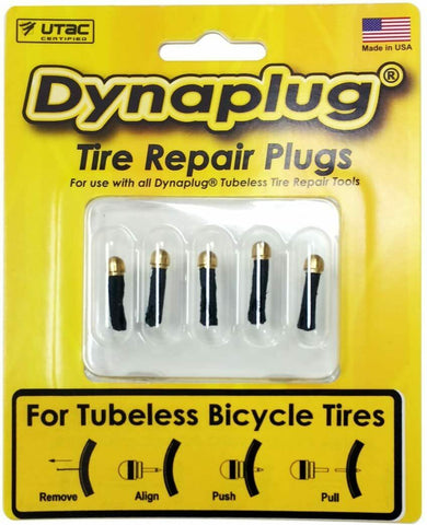 Dynaplug Bicycle Tubeless Tire Repair, Pack of 5, Bullet Tip