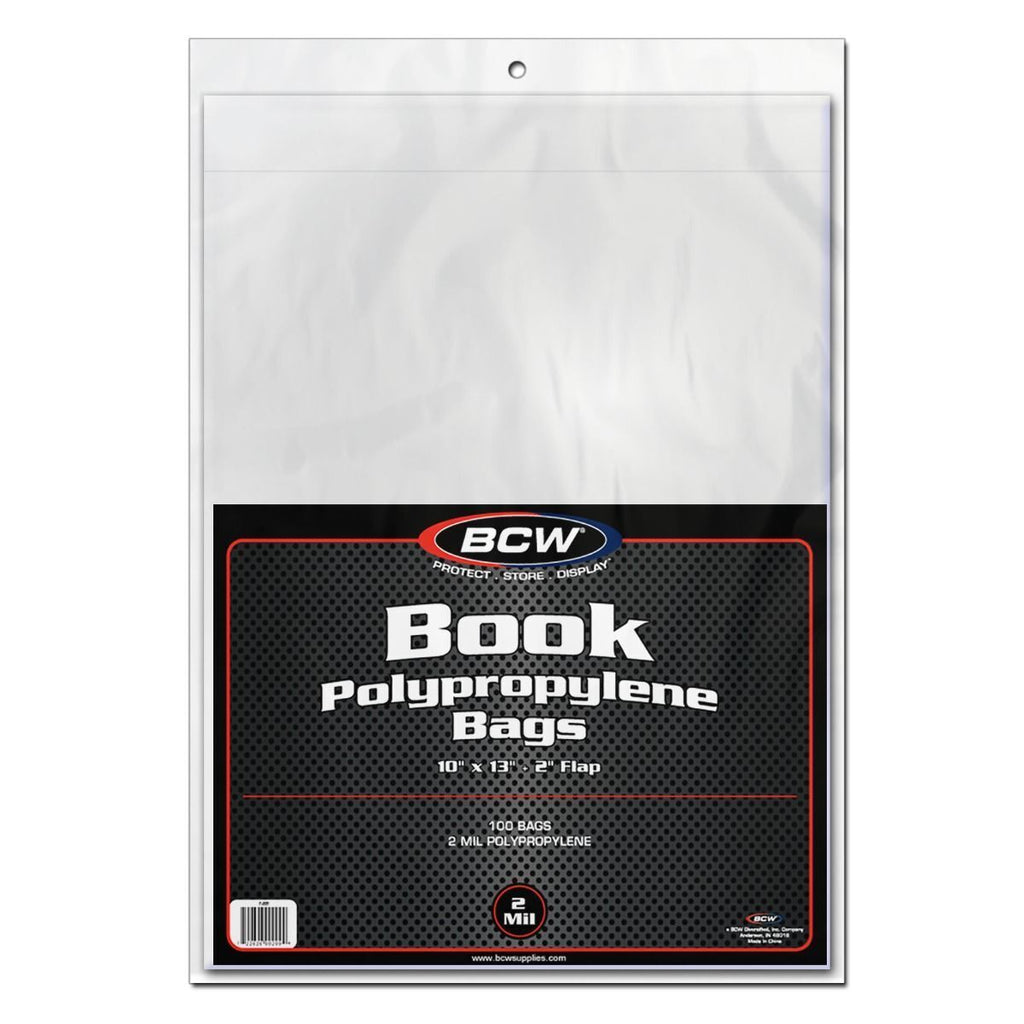 BCW Book Storage Bags, 10" x 13", Acid-Free, Safe Storage, 100 Bags