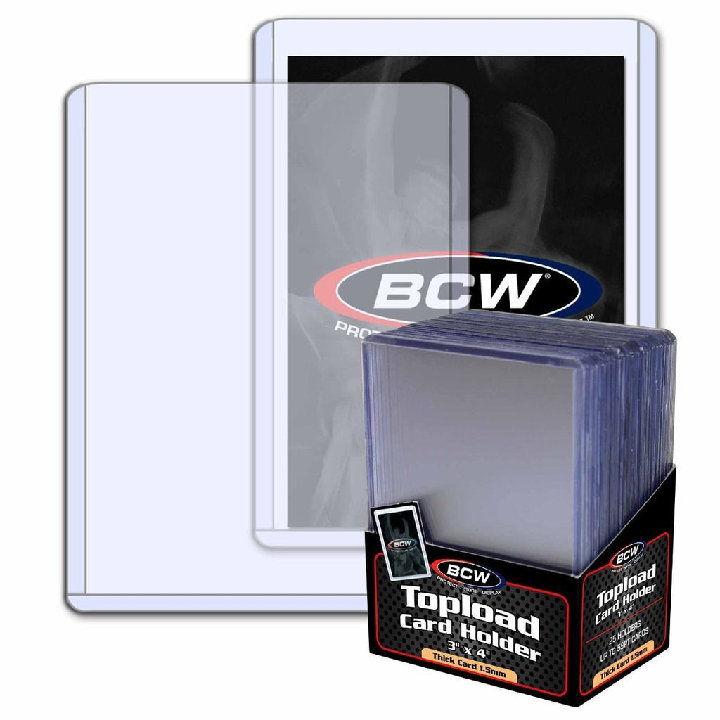 BCW 59 PT. Thick Card Topload Holder, 25 Holders