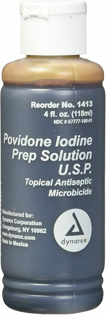 Dynarex Povidone Iodine Disinfecting Solution, 4 Fl. Oz.
