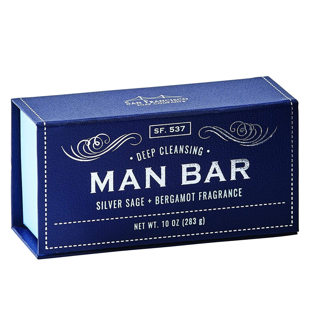 San Francisco Soap Company Man Bar Deep Cleansing  Silver Sage and Bergamot Fragrance