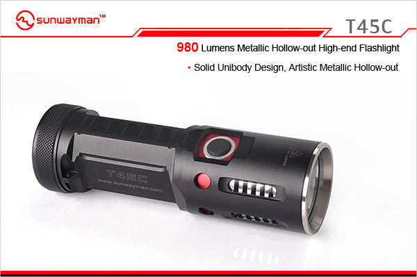 Sunwayman T45C 980 Lumens Metallic Hollow-out Flashlight