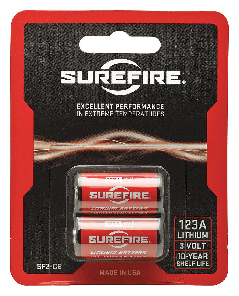 Surefire CR123A 3.0V SF2-CB Lithium Batteries