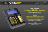 XTAR VC4 USB Charger LCD Display Li-ion Ni-MH 14500 18650 26650 AA AAA Battery