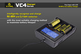 XTAR VC4 USB Charger LCD Display Li-ion Ni-MH 14500 18650 26650 AA AAA Battery